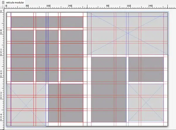 Ilustración de una baseline grid en acción